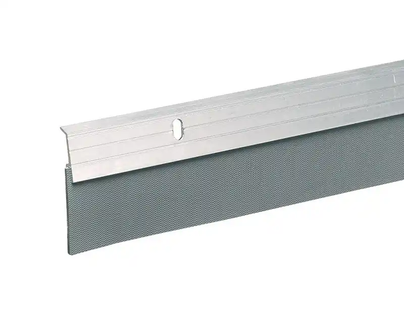 36 In. L Silver Aluminum/vinyl Door Sweep 1 Pk
