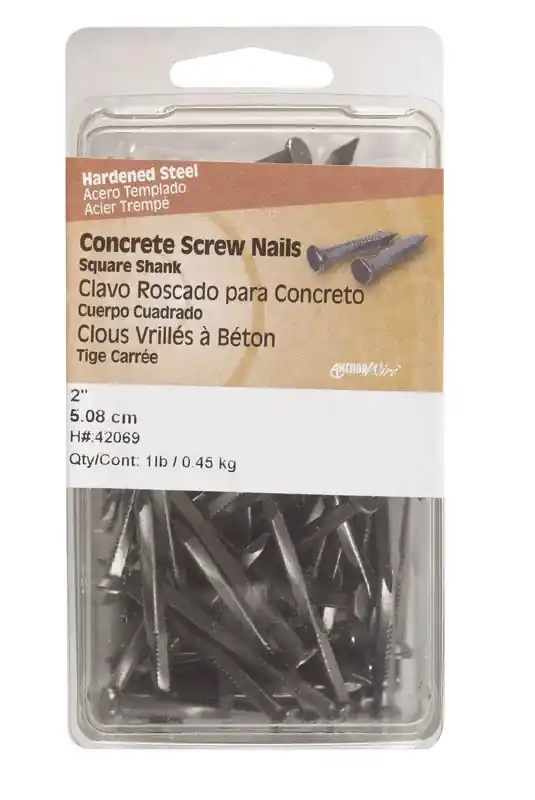 2 In. Concrete Steel Nail Flat Head 1 Lb