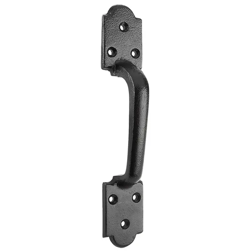 Arched Gate Pull, Black, 9 In.