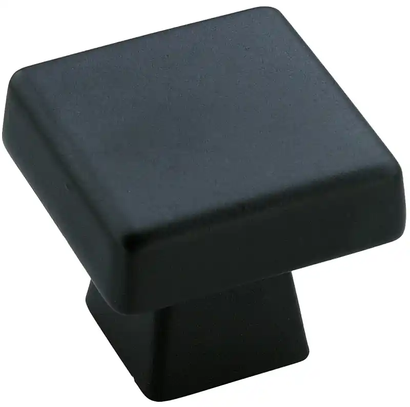 Blackrock Square Cabinet Knob 1-1/16 In. Black Bronze 1 Pk