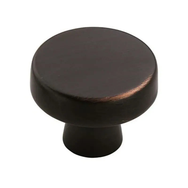 Blackrock Collection Round Cabinet Knob 1-5/16 In. D 1-1/8 In. Oil Rubbed Bronze 1 Pk