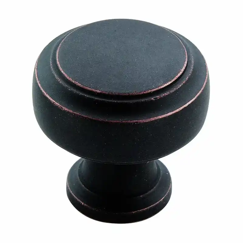 Highland Ridge Collection Round Cabinet Knob 1-3/16 In. D 1-1/4 In. Dark Oiled Bronze 1 Pk