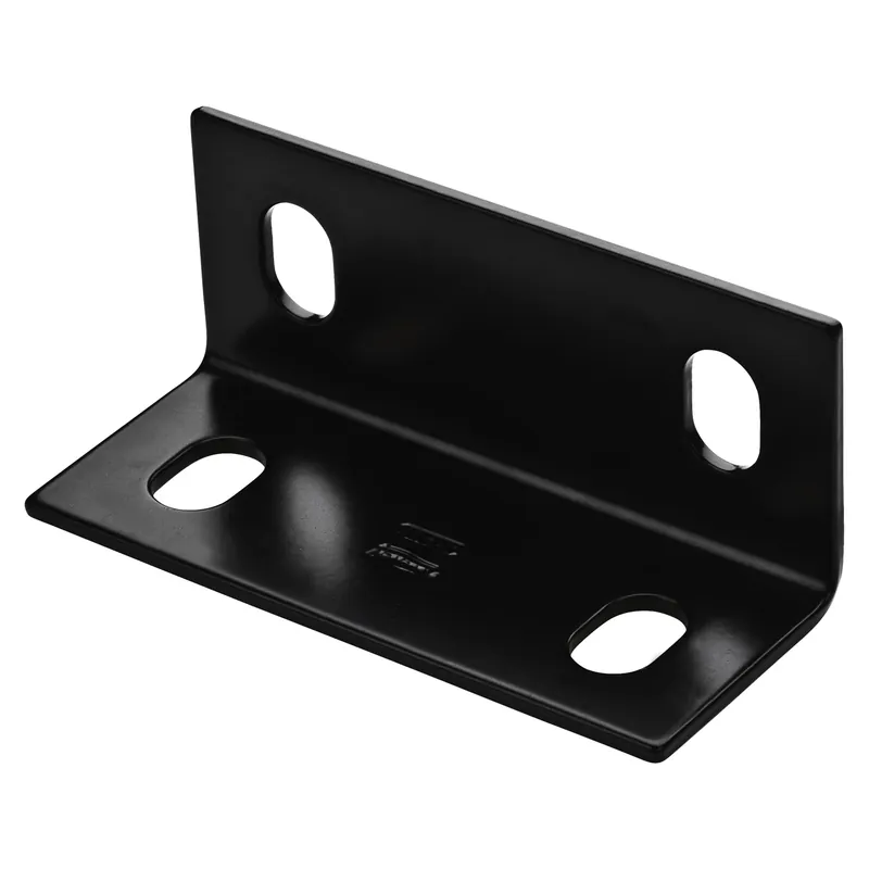Corner Brace, Black, 2.1 X 5 X 1/8 In.