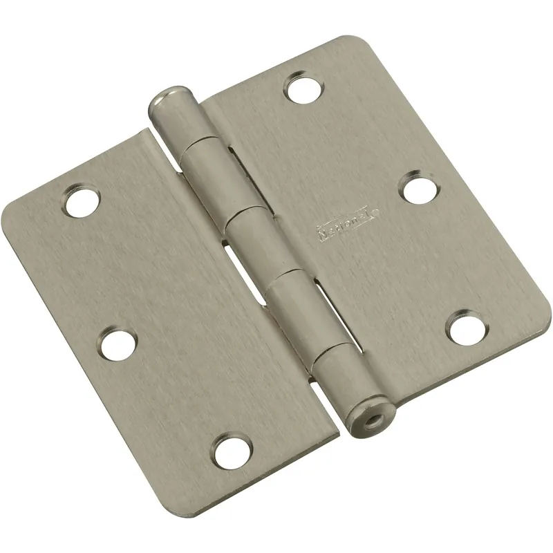 3-1/2 In. L Satin Nickel Door Hinge 3 Pk
