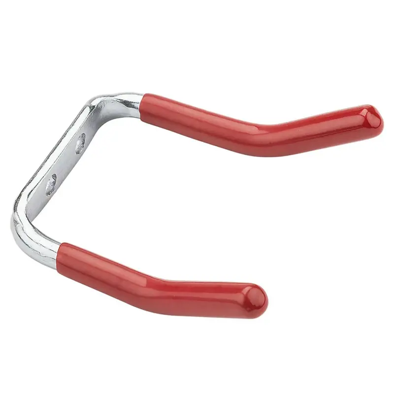 2-7/8 In. L Vinyl Coated Red Steel Square Corner Double Hook 25 Lb. Cap. 2 Pk