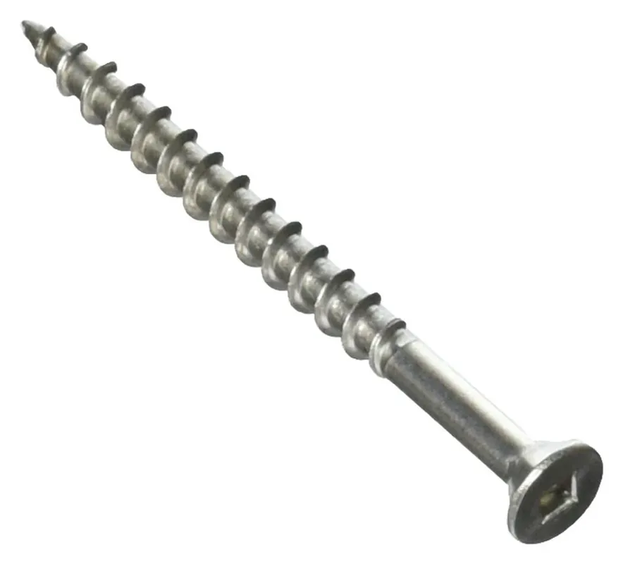 Fasteners Square Flat Head Stainless Steel Deck Screw 10 X 2-1/2 Inches
