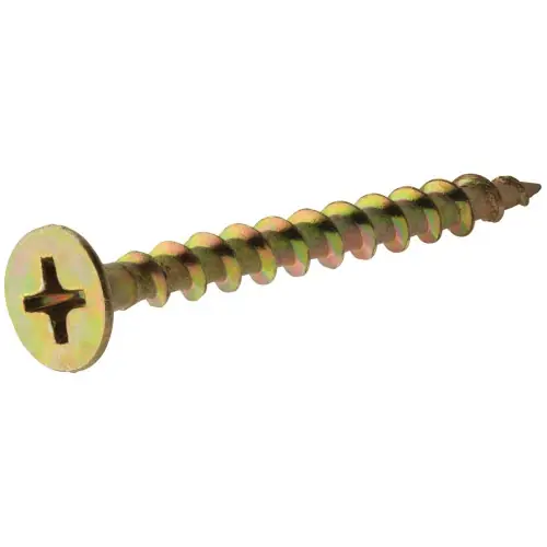 Wood Screws, Phillips Head, Gold, 1-5/8-in. X 6, 1-lb.