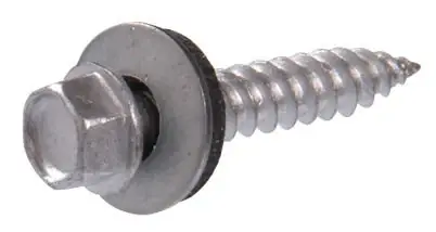 Sheet Metal Self-piercing Roofing Screws, Hex Washer Head, Gray Ceramic Coated, 10 X 2.5-in., 1-lb.