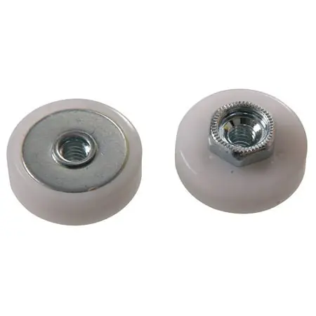 The Hillman Group 8-pack 7/8-in Flat Nylon Ball Bearing Tub And Shower Door Rollers
