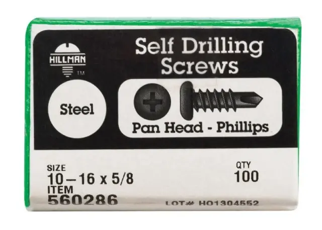 No. 10-16 X 5/8 In. L Phillips Pan Head Sheet Metal Screws 100 Pk