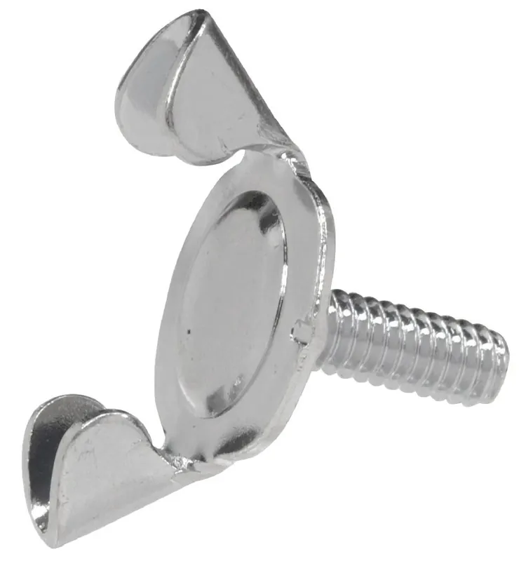58496-f 1/4" Zinc Thumb Screw With Washer - 10 Pack
