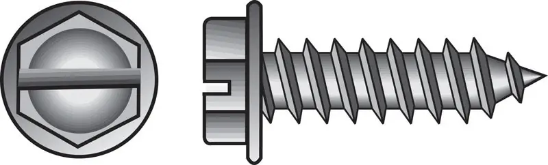 Hillman 10 Sizes X 5/8 In. L Slotted Hex Washer Head Zinc-plated Steel Sheet Metal Screws 100