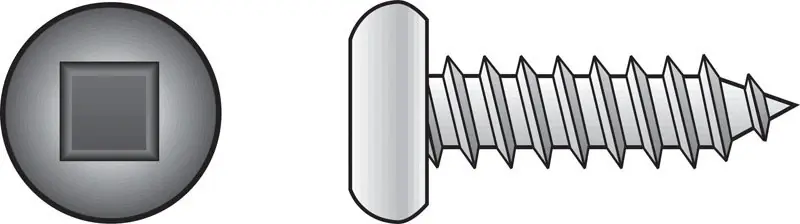 Hillman 6 In. X 1-1/4 In. L Square Hex Head Zinc-plated Steel Sheet Metal Screws 100 1 Pk
