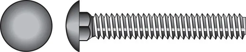 1/4 In. Dia. X 6 In. L Hot Dipped Galvanized Steel Carriage Bolt 100 Pk