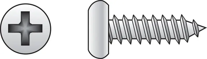No. 8 X 2-1/2 In. L Phillips Pan Head Sheet Metal Screws 50 Pk