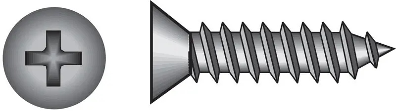 No. 8 X 2-1/2 In. L Phillips Flat Head Sheet Metal Screws 50 Pk
