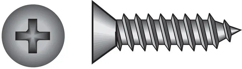 No. 12 X 2-1/2 In. L Phillips Flat Head Sheet Metal Screws 50 Pk