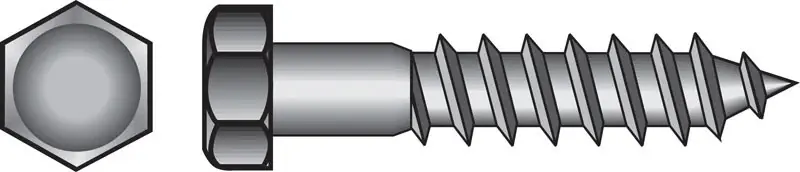 1/4 In. X 1 In. L Hex Stainless Steel Lag Screw 50 Pk