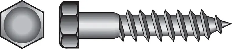 5/16 In. 31 X 3-1/2 In. 31 L Hex Stainless Steel Lag Screw 25 Pk