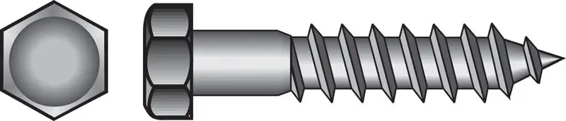 3/8 In. X 4 In. L Hex Stainless Steel Lag Screw 25 Pk