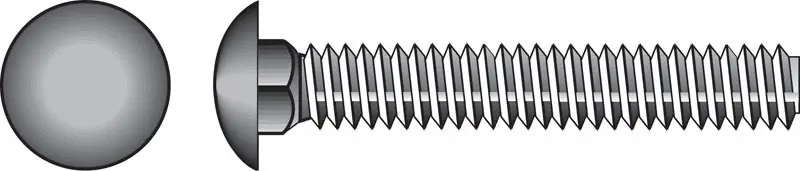 0.375 In. X 1 In. L Stainless Steel Carriage Bolt 25 Pk