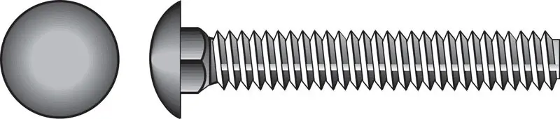 0.375 In. X 2-1/2 In. L Stainless Steel Carriage Bolt 25 Pk