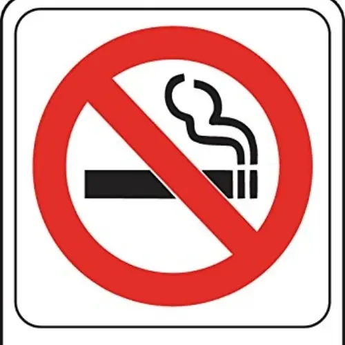 5x7 Symbol Sign No Smoking 5