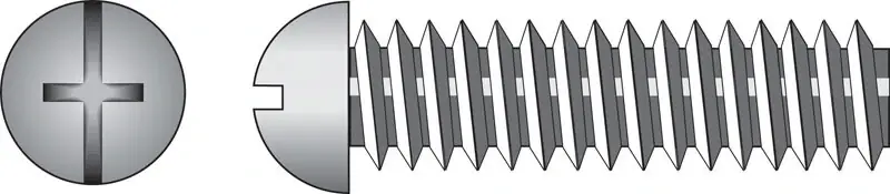 No. 10-32 X 2-1/2 In. L Combination Round Head Zinc-plated Steel Machine Screws 100 Pk