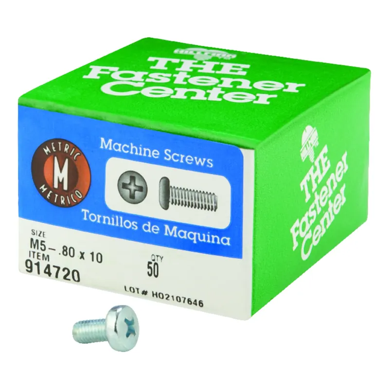 M5-0.8 Ga. X 10 Mm L Phillips Pan Head Zinc-plated Steel Metric Machine Screws 1 Pk