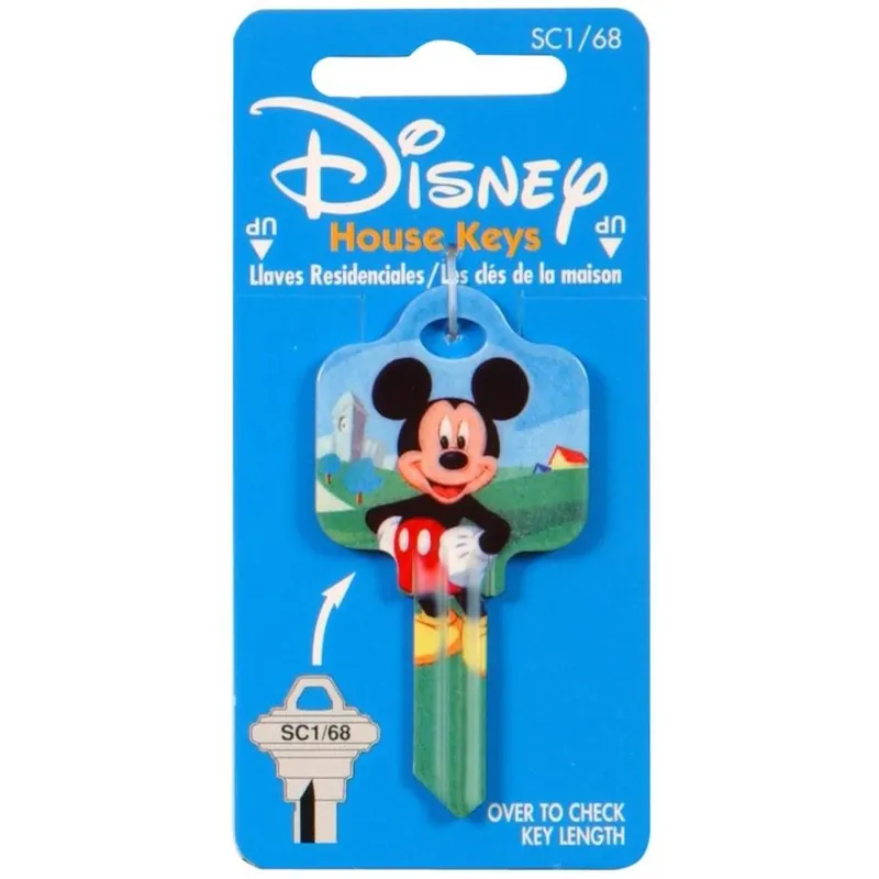 Mickey Mouse House Key For Schlage Sc1 Locks