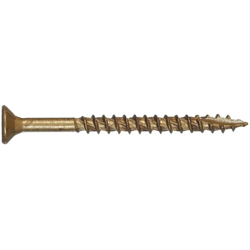  8 X 1-3/4 In. Bronze Ceramic Flat Head Star Exterior Wood Screw