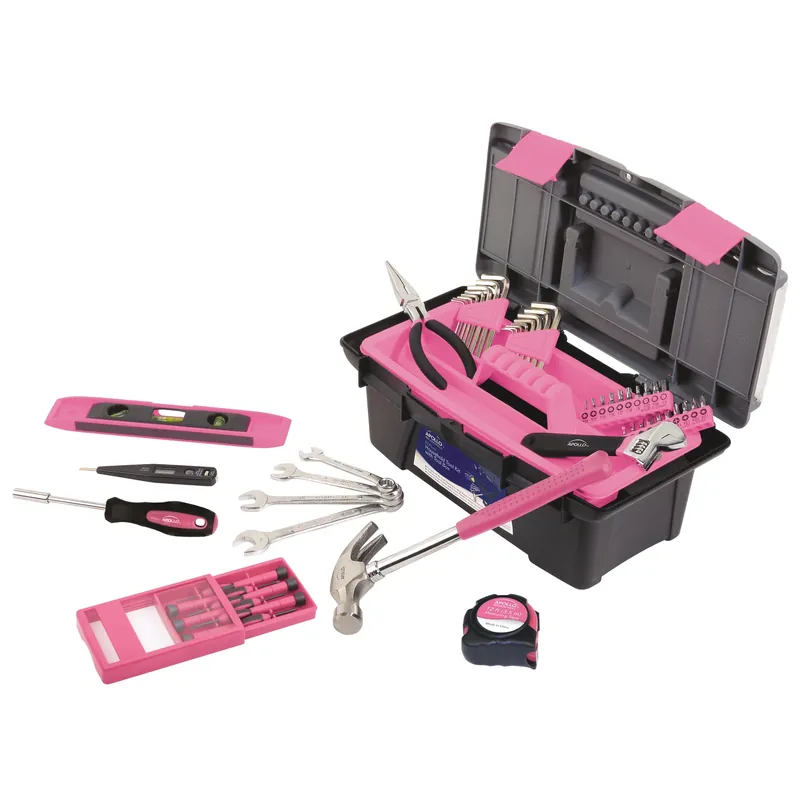 Tools 53-piece Household Tool Set In Pink With Tool Box