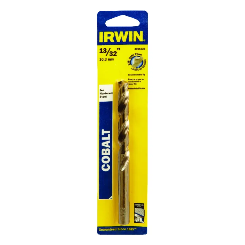 13/32 In. X 5-1/4 In. L Cobalt Alloy Steel Drill Bit Straight Shank