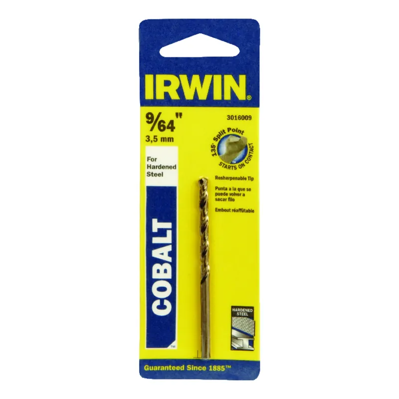Cobalt Steel Drill Bit, 9/64-in.