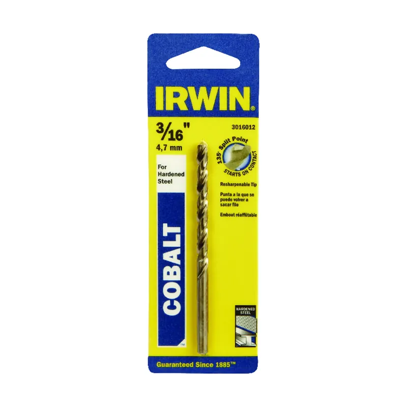 Cobalt Steel Drill Bit, 3/16-in.