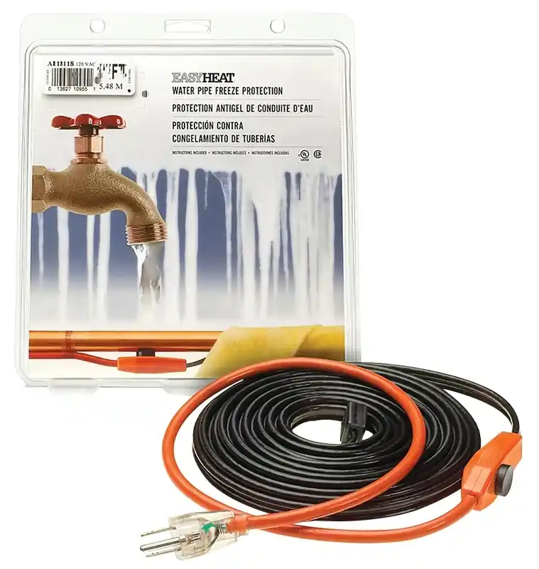 Automatic Water Pipe Heating Cable, Freeze Protection, 12 Ft