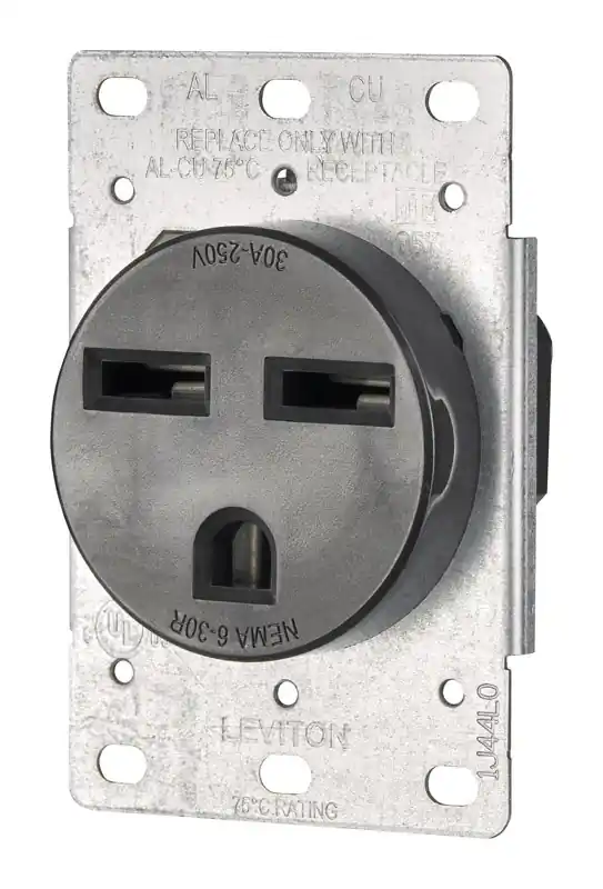 30 Amps 250 V Black Outlet 6-30r 1 Pk