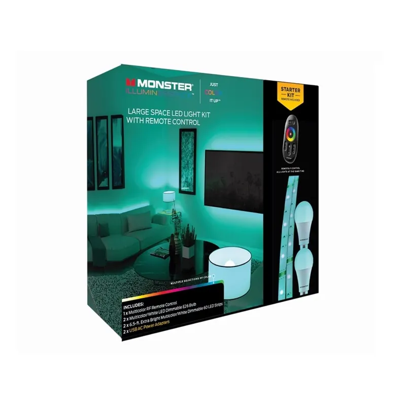 Just Color It Up 6.5 Ft L Multicolored Plug-in Led Mood Light Strip Kit With Adapter 2 Pk