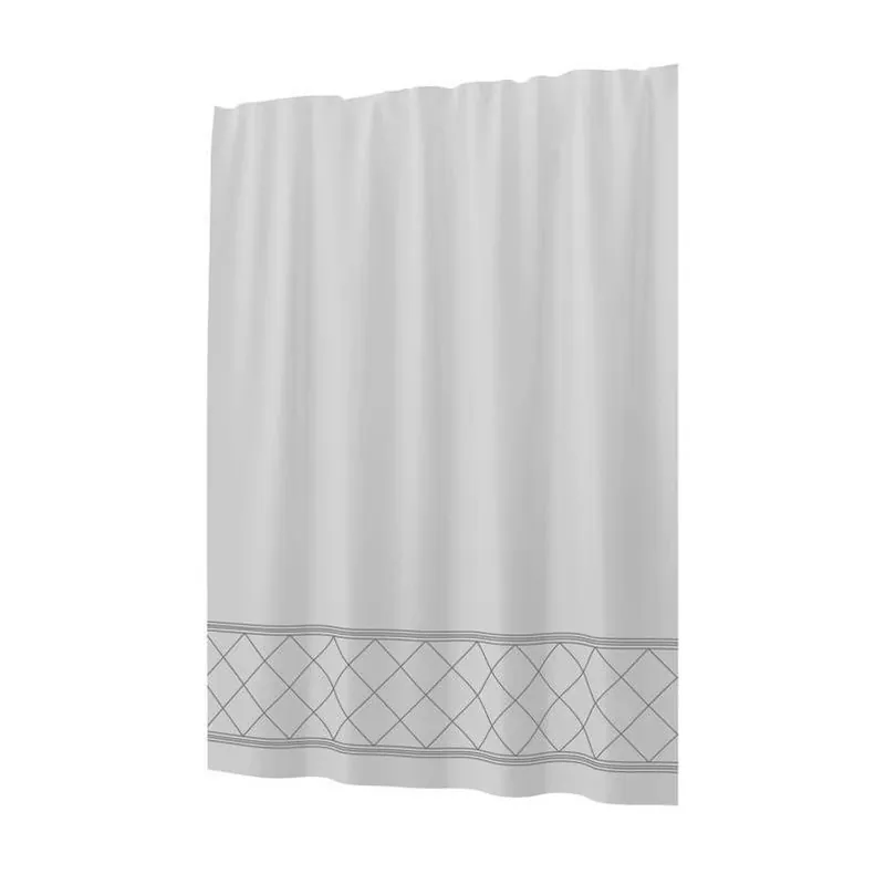 Radiance 72‑inch White Polyester Shower Curtain – Machine‑washable & Medium‑weight