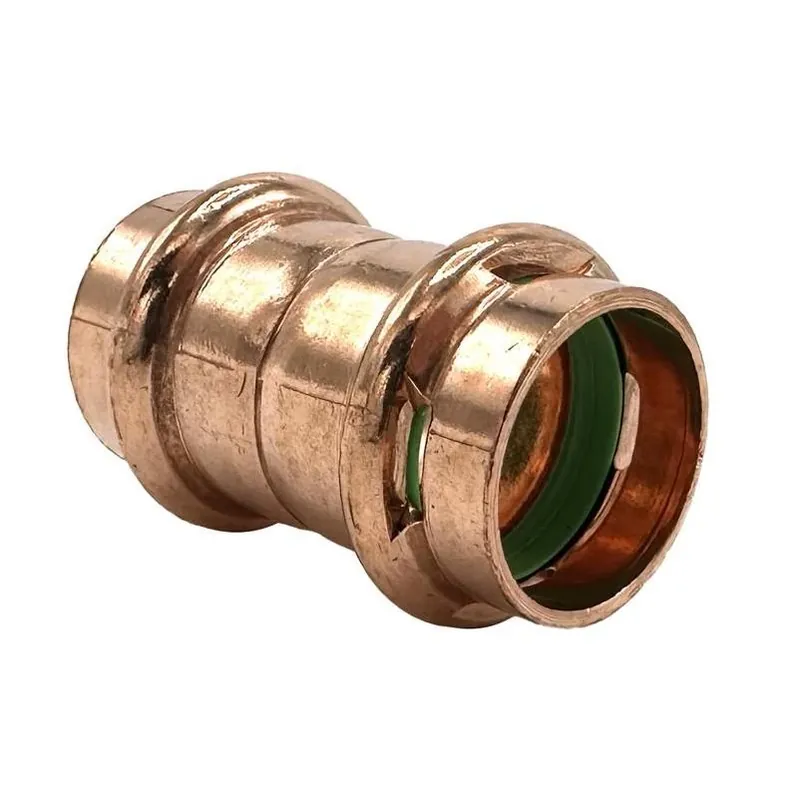 3/4" Copper Press‑fit Coupling With Integrated Stop – Underground Rated