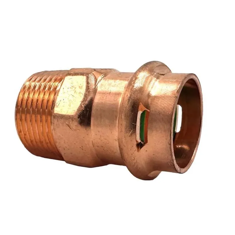 3/4" Press‑fit Copper Adapter With 3/4" Male Thread – Underground Rated