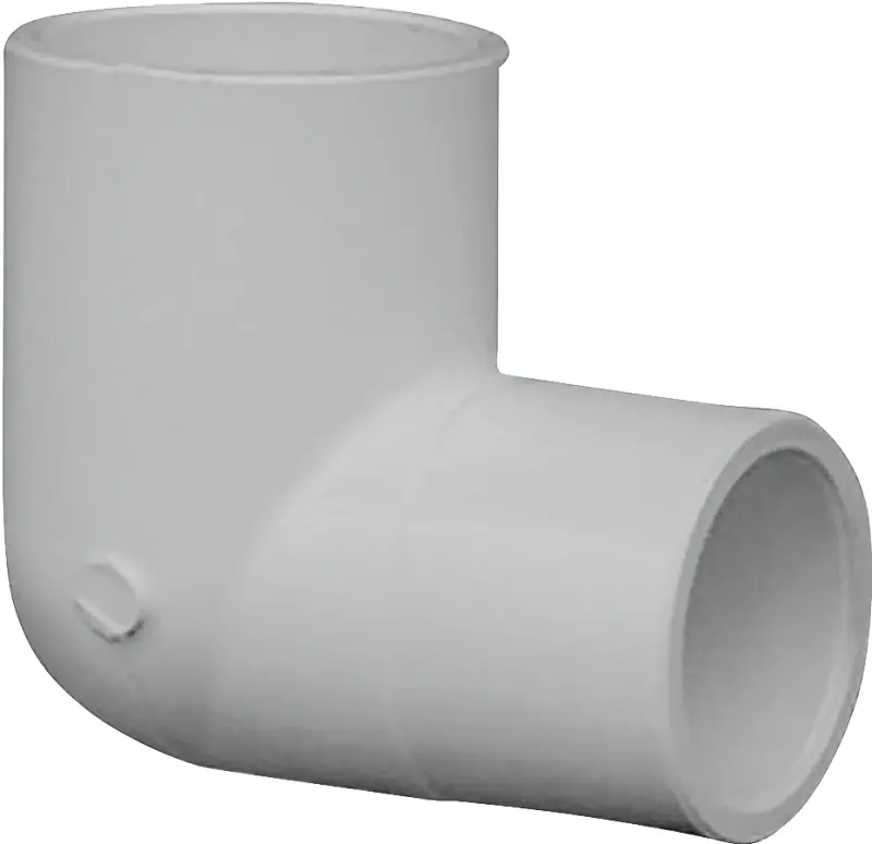 90 Degree Pvc Elbow Fitting 3/4 Inch X 1/2 Inch Slip X Slip