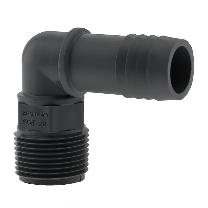 1 In. Insert In. X 1 In. D Mpt Polypropylene 90 Degree Elbow 1 Pk