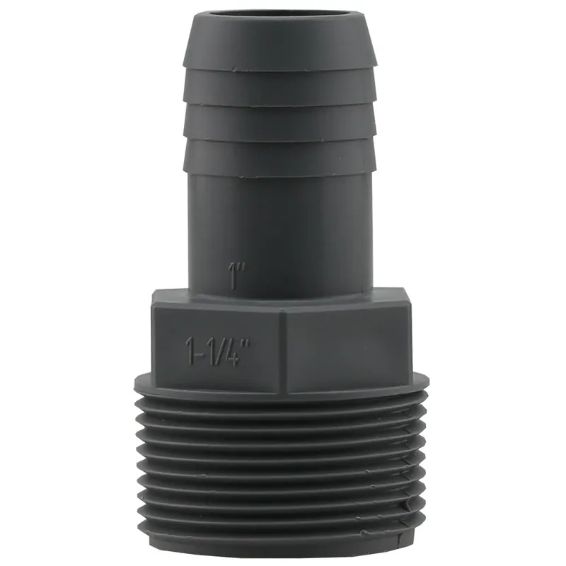 1 In. Insert In. X 1-1/4 In. D Mpt Polypropylene Reducing Male Adapter 1 Pk