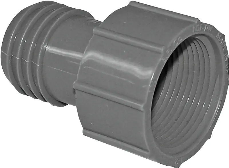 1-1/4 In. Insert In. X 1-1/4 In. D Fpt Polypropylene Pipe Adapter 1 Pk