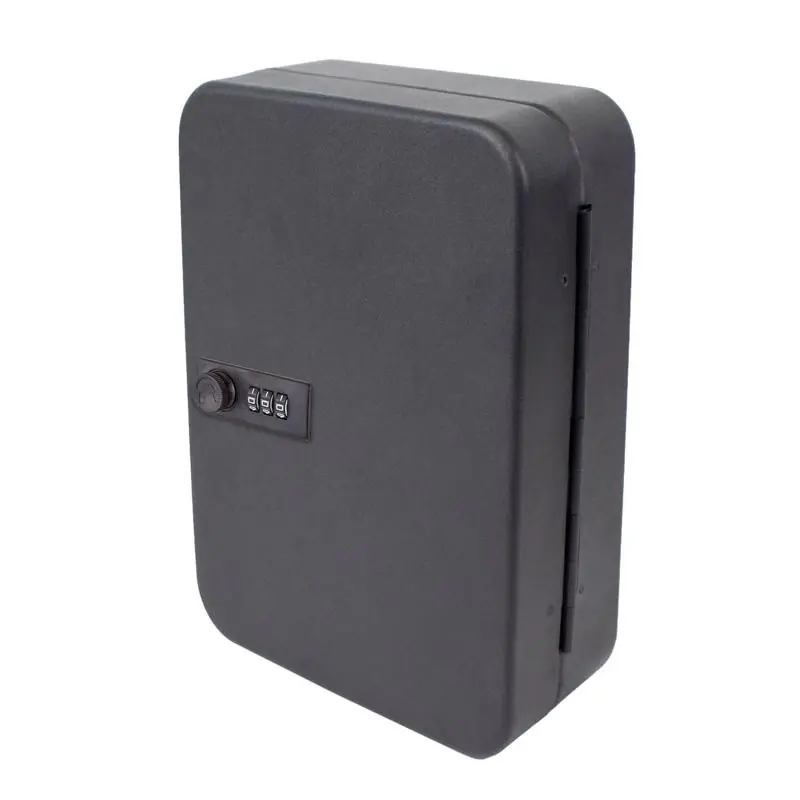 Black Steel Key Cabinet With Combination Lock, Model 62700