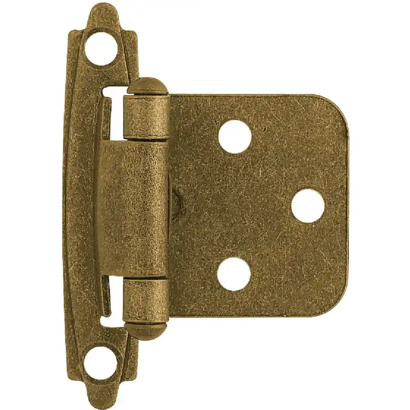 Amerock 2-3/4 In. L Antique Brass Cabinet Hinge 2 Pk