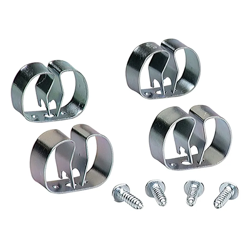 Textured Silver Spring Steel Grip Clip For 0.16 4 Pk