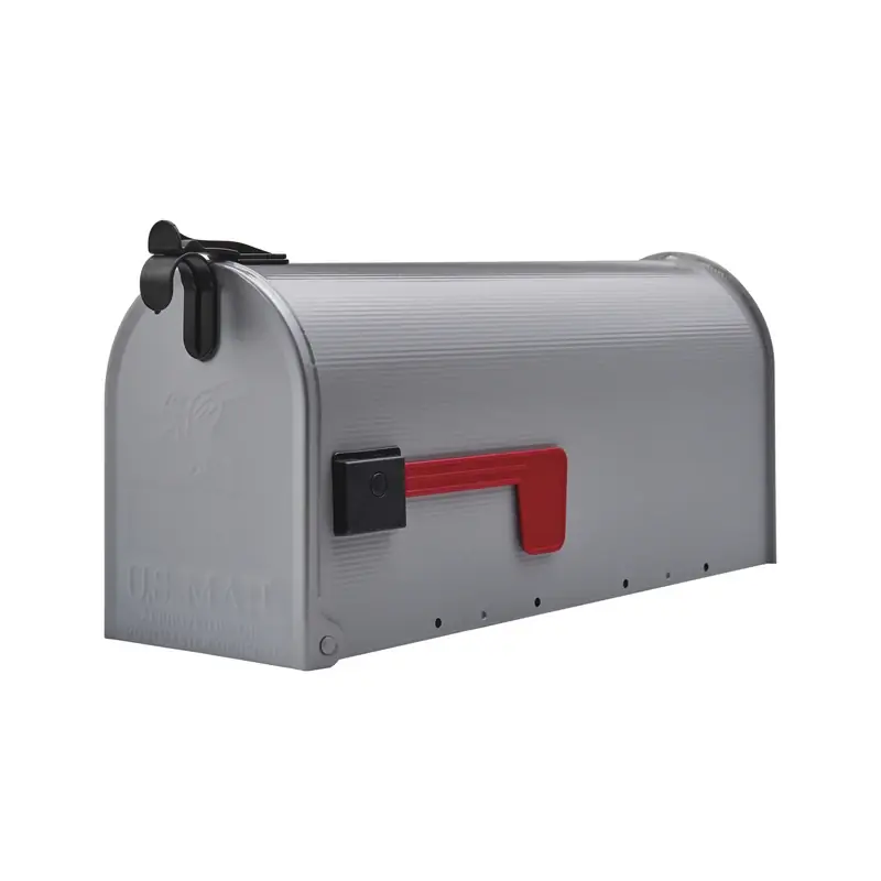 Grayson T1 Gray Steel Medium Post Mount Mailbox St1000am
