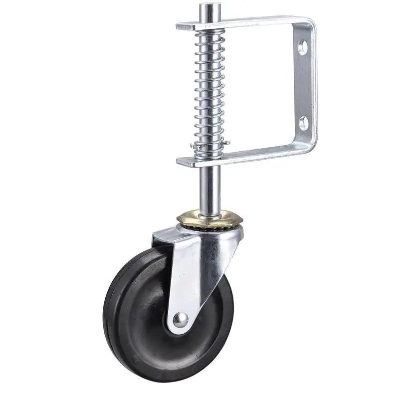 4 In. D Swivel Hard Rubber Gate Caster 125 Lb 1 Pk